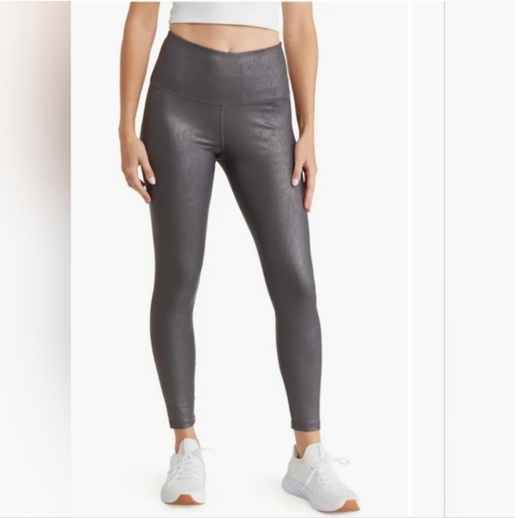 NWT 90 Degree by Reflex ~ Faux Cracked Leather High Rise Ankle Leggings ~ XL - Picture 1 of 3
